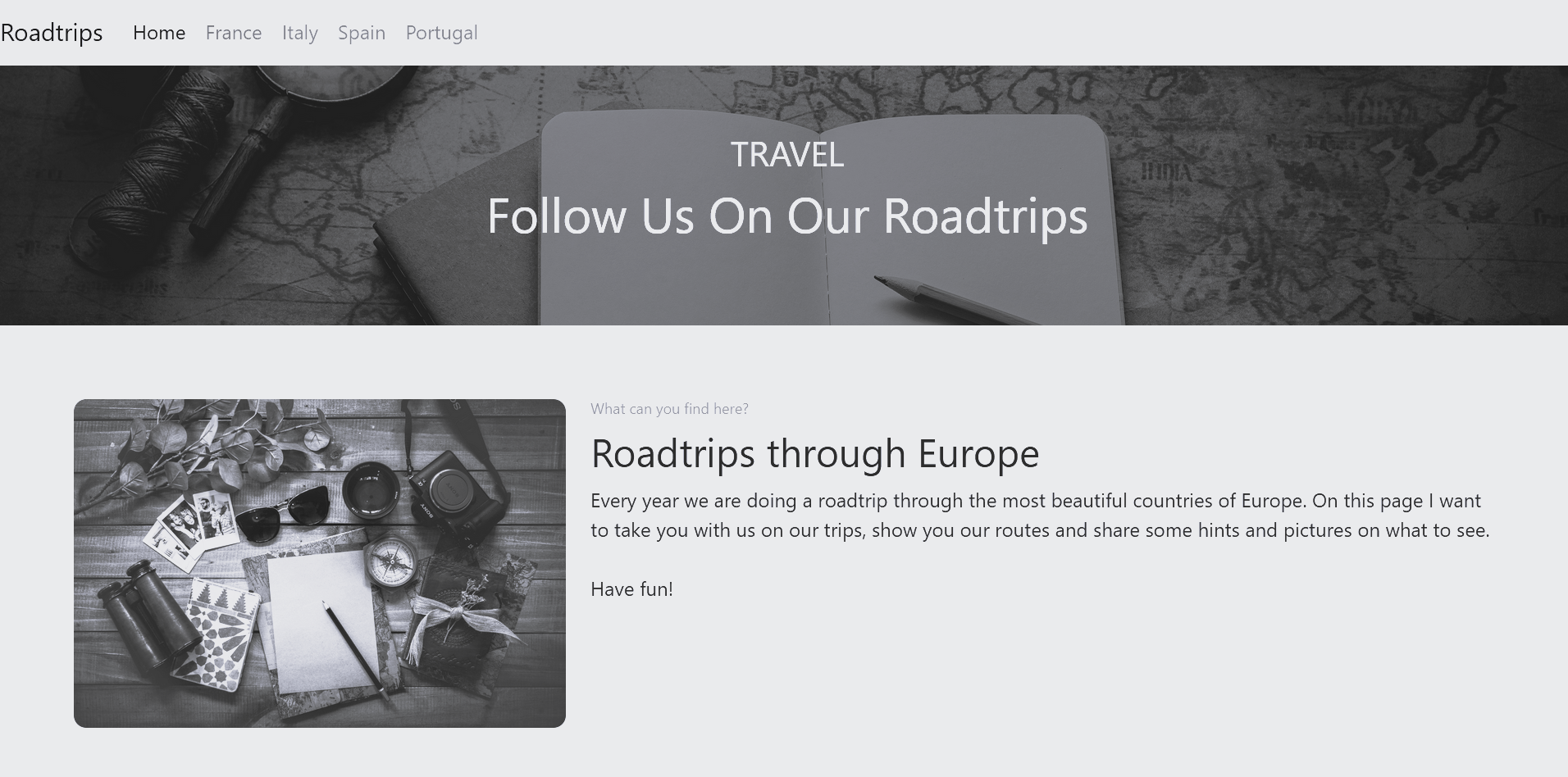 picture of travel page
