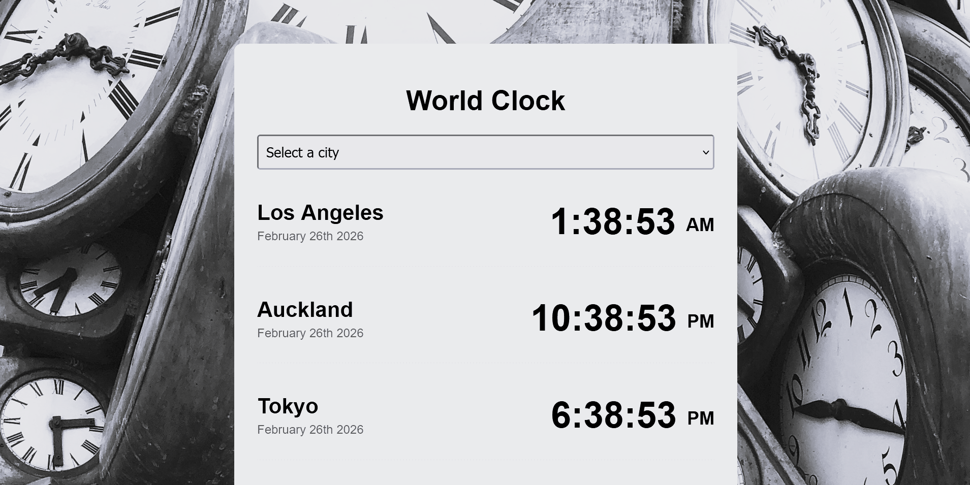 picture of World Clock app